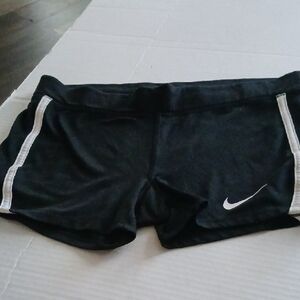 Nike Dry Fit Black and White Sports Shorts Size Small